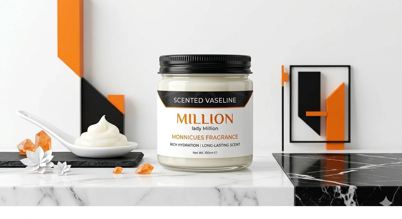 MonniCues founder with luxury perfume collection